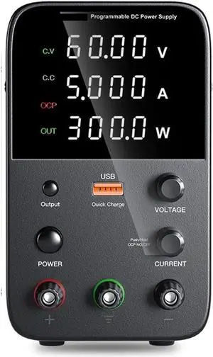 dc Power Supply Adjustable DC Power Supply 30V 10A 60V 5A Lab Power Source Stabilized Power Supply Voltage Regulator Switch 220V (Color : WPS605H 60V 5A)
