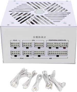 110-240V Fully Modulars 850W Computer Power Supply Unit with Silents 120mm White Fan for Efficient Cooling