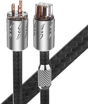 Viborg VP1501 HiFi Power Cable, 5FT/1.5M, C19 20A IEC320 Hi-End Audio Power Cord, US AC Mains Cord with Pure Red Copper Power Plug