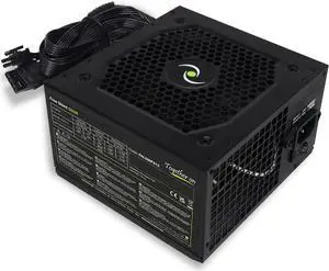 Tecnoware Free Silent 550 ATX Power Supply, 5inch Silent Fan, 2 x SATA, 1 x 24 Pin, 1 x 12V 4+4 Pin, 2 x Molex, Over Voltage Protection, 16inch Cables, CE and Rohs Certified