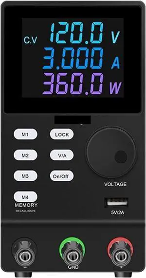dc Power Supply USB Programmable Power Supply with 232 Port 300V 200V 120V 60V 30V Regulated Current Stabilizer for Computer Communica (Color : SC557-SPPS1203DR-B, Size : 220V)