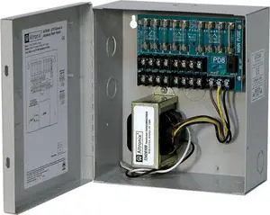 ALTV248 CCTV Power Supply, 8 Fused Outputs, 24/28VAC @ 4A, 115VAC, BC100 Enclosure