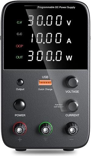 dc Power Supply Adjustable DC Power Supply 30V 10A Laboratory Programmable Power Supply 60V 5A USB Power Supply Short Circuit (Color : 30V 10A)