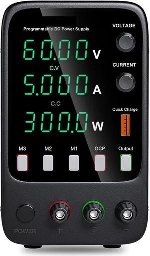 dc Power Supply USB Laboratory Power Supply 30V, 10A Adjustable DC Power Supply with Memory Function programmable Switching Power Supply (Color : APS605H)