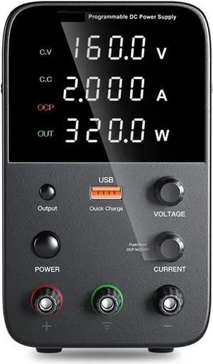dc Power Supply Adjustable DC Power Supply 30V 10A Laboratory Programmable Power Supply 60V 5A USB Power Supply Short Circuit (Color : 160V 2A)