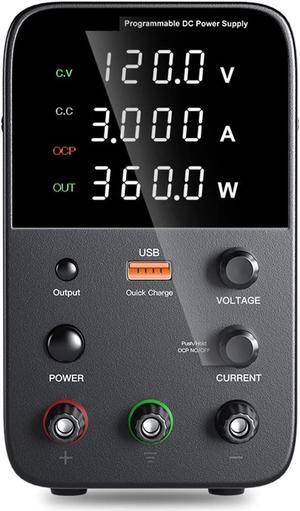 dc Power Supply USB Laboratory Power Supply 30V, 10A Adjustable DC Power Supply with Memory Function programmable Switching Power Supply (Color : WPS1203H)