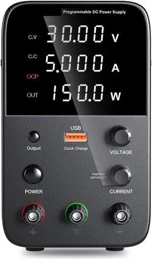 dc Power Supply USB Laboratory Power Supply 30V, 10A Adjustable DC Power Supply with Memory Function programmable Switching Power Supply (Color : WPS305H)