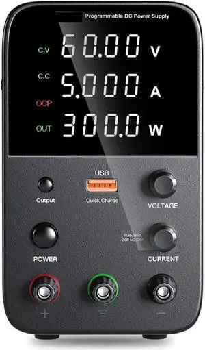 dc Power Supply USB Laboratory Power Supply 30V, 10A Adjustable DC Power Supply with Memory Function programmable Switching Power Supply (Color : WPS605H)