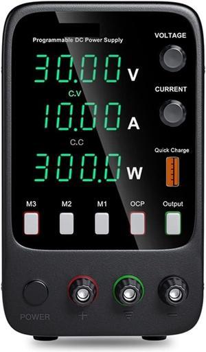 dc Power Supply 30v 10a Laboratory Power Supply Adjustable Switching dc Power Supply Voltage Regulator 220v 110v Variable Source Power (Color : 4 Digits APS 30V 10A)