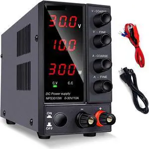 dc Power Supply 30v 10a Laboratory Power Supply Adjustable Switching dc Power Supply Voltage Regulator 220v 110v Variable Source Power (Color : 3 Digits NPS 30V 10A)