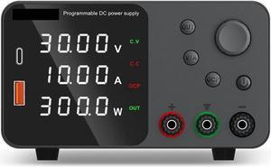 dc Power Supply 30v 10a Laboratory Power Supply Adjustable Switching dc Power Supply Voltage Regulator 220v 110v Variable Source Power (Color : 4 Digits TPS 30V 10A)