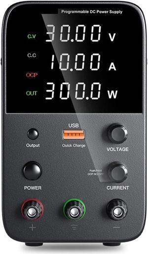 dc Power Supply 30v 10a Laboratory Power Supply Adjustable Switching dc Power Supply Voltage Regulator 220v 110v Variable Source Power (Color : 4 Digits WPS 30V 10A)