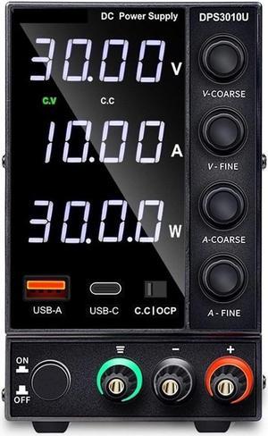 dc Power Supply 30v 10a Laboratory Power Supply Adjustable Switching dc Power Supply Voltage Regulator 220v 110v Variable Source Power (Color : 4 Digits DPS 30V 10A)