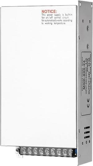 Switching Power Supply MSK800 800W 12/24V 36V 48v 60V 72V 80V 110V 150V 220V AC/DC Single Output Current&Voltage Adjustable (Size : 220V, Color : 0-15V 53A_800W)