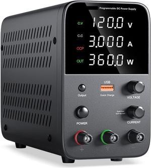 dc Power Supply Adjustable DC Power Supply 30V 10A Laboratory Power Supply 60V 5A Voltage Regulator Power Supply 5V2AUSB Fast Charging (Color : WPS1203H)