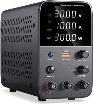 dc Power Supply Adjustable DC Power Supply 30V 10A Laboratory Power Supply 60V 5A Voltage Regulator Power Supply 5V2AUSB Fast Charging (Color : WPS3010H)
