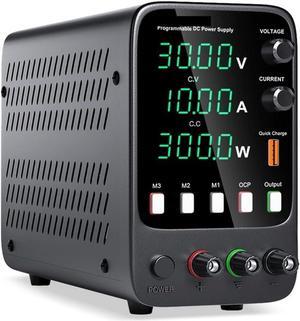 dc Power Supply Adjustable DC Power Supply 30V 10A Laboratory Power Supply 60V 5A Voltage Regulator Power Supply 5V2AUSB Fast Charging (Color : APS3010H)