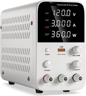 dc Power Supply Adjustable DC Power Supply 30V 10A Laboratory Power Supply 60V 5A Voltage Regulator Power Supply 5V2AUSB Fast Charging (Color : WPS1203B)
