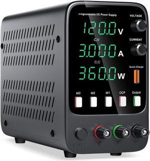 dc Power Supply Adjustable DC Power Supply 30V 10A Laboratory Power Supply 60V 5A Voltage Regulator Power Supply 5V2AUSB Fast Charging (Color : APS1203H)