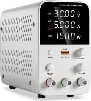 dc Power Supply Adjustable DC Power Supply 30V 10A Laboratory Power Supply 60V 5A Voltage Regulator Power Supply 5V2AUSB Fast Charging (Color : WPS305B)