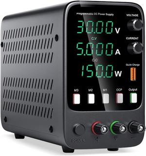 dc Power Supply Adjustable DC Power Supply 30V 10A Laboratory Power Supply 60V 5A Voltage Regulator Power Supply 5V2AUSB Fast Charging (Color : APS305H)