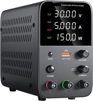 dc Power Supply Adjustable DC Power Supply 30V 10A Laboratory Power Supply 60V 5A Voltage Regulator Power Supply 5V2AUSB Fast Charging (Color : WPS305H)