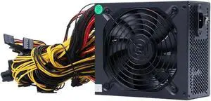 180V-260V Power Supply ETH ATX Mining Power Supply 2600W 2400W 2000W BTC Miner Support 8 Display Cards GPU for BTC Mining Rig (Color : 2000W 220V)