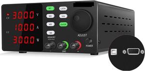 dc Power Supply Programmable Adjustable DC Power Supply 30V 10A with Memory Function Lab Power Source Voltage Regulator Switch 60V 5A (Color : 30V 5A RS232 USB, Size : 110V)