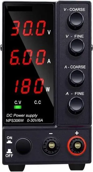 dc Power Supply Adjustable DC Power Supply 30V 10A LED Lab Power Supply 60V 5A Voltage Regulator Stabilizer Switching Source (Color : 3Digits 30V 6A)