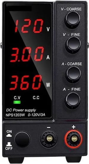 dc Power Supply Adjustable DC Power Supply 30V 10A LED Lab Power Supply 60V 5A Voltage Regulator Stabilizer Switching Source (Color : 3Digits 120V 3A)