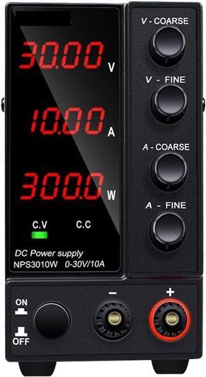 dc Power Supply Adjustable DC Power Supply 30V 10A LED Lab Power Supply 60V 5A Voltage Regulator Stabilizer Switching Source (Color : 4Digits 30V 10A)