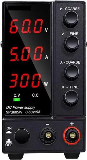 dc Power Supply Adjustable DC Power Supply 30V 10A LED Lab Power Supply 60V 5A Voltage Regulator Stabilizer Switching Source (Color : 3Digits 60 5A)