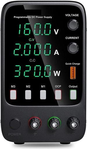 dc Power Supply Adjustable DC Power Supply 30V 10A 60V5A Laboratory Power Supply with Three Groups of Storage Function AC220V/110V (Color : APS1602H 160V 2A)