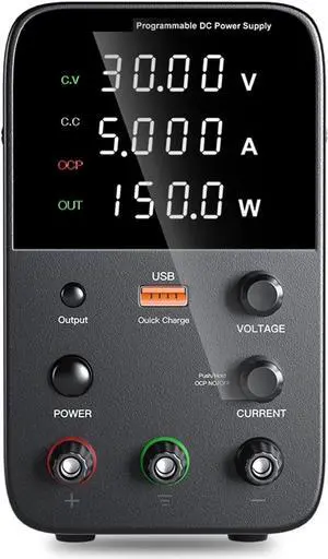 dc Power Supply USB Laboratory Power Supply 30V, 10A Adjustable DC Power Supply with Memory Function programmable Switching Power Supply (Color : WPS305H)