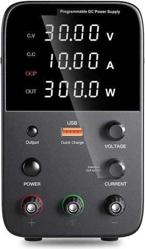 dc Power Supply USB Laboratory Power Supply 30V, 10A Adjustable DC Power Supply with Memory Function programmable Switching Power Supply (Color : WPS3010H)