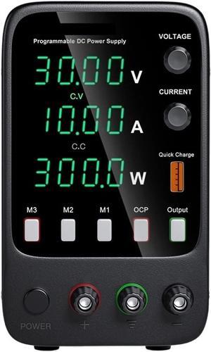 dc Power Supply USB Laboratory Power Supply 30V, 10A Adjustable DC Power Supply with Memory Function programmable Switching Power Supply (Color : APS3010H)