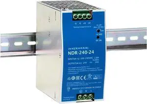 Industrial Din Rail Mounted 240W Slim Single Output Switching Power Supply 24V10A 48V5A NDR-240-24 NDR-240-48(Size:NDR-240-24)