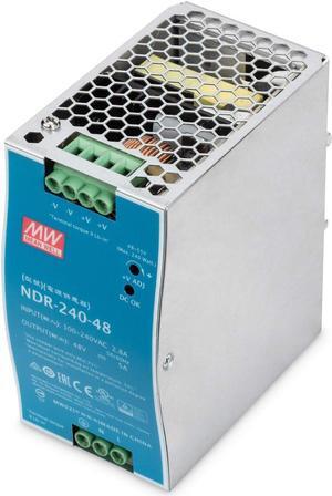 DIGITUS Industrial Power Supply 48V DC, 240W AC-DC, Metal case, DIN Rail mountable