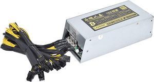 SERDAS 2000W ETH Mining Rig Power Supply 2U Single Channel Miner GPU PSU 10x6Pin Efficiency Device for BTC Antminer Bitcoin S7 S9
