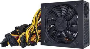 ALHOX 2400W Mining Power Supply 8GPU for ETH Bitcoin Ethereum Miner with Auto- Temperature Control Fan PSU,Bold Graphics Card Line