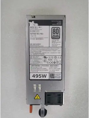for R720 R620 Server Power Supply 495W 3GHW3 N24MJ D495E-S0 F495E-S0