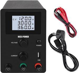 120V 3A LCD Display Adjustable Switching Regulator DC Power Supply Laptop Repair Rework - LAB Power Supply DC 30v 10a(Orange)