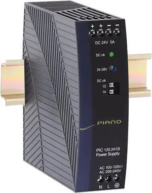 Switching Power Supply DIN-Rail Power Supply PIC120.241D, 24V DC, 5A Output, 120W, Single Phase, PIC120.241D PIC 120.241D