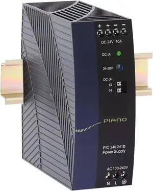 Switching Power Supply DIN-Rail Power Supply PIC240.241D, 24V DC, 10A Output, 240W, Single Phase, PIC240.241D