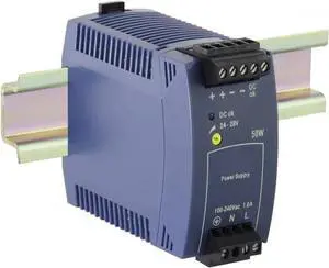 Switching Power Supply Din Rail Power Supply ML50.111, 24V DC, 2.1A Output, 50W, Single Phase, ML50.111