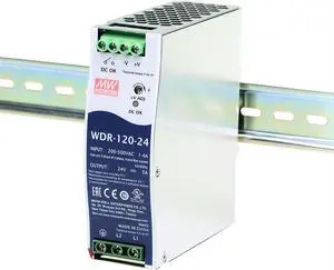 WDR-120-24 24V 5A 120W DIN Rail Power Supply - Reliable Power for Unstable Grids - 180-550VAC Wide Input - Industrial Grade - UL508