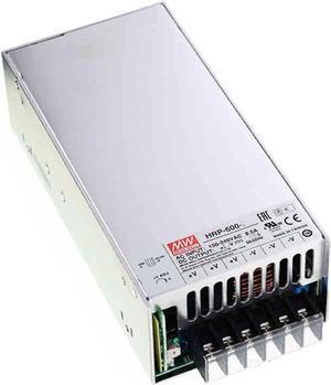 HRP-600-24 648W 24V 27A Single Output Switching Power Supply - High Reliability, Built-in Protections, Active PFC - Ideal for Office Equipment and Industrial Applications