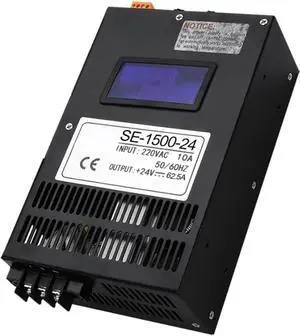 1500W Switching Power Supply 110V/220V AC-DC 0-12V 24V 36V 48V 60V 72V 80V 110V 150V 220V Adjustable Digital Display SMPS(220VAC,0-150V)