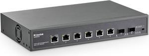 MokerLink 8 Port 10Gbps Ethernet Switch with 2x10G SFP+ Slot, 6 Port 10G RJ45 Support 10G/5G/2.5G/1000M/100M Auto-Negotiation, 160Gbps Bandwidth Unmanaged Plug and Play Desktop|RackMount Switch