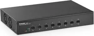 MokerLink 8 Port 10G SFP+ Unmanaged Fiber Switch, 1G/10G SFP Slot, 160Gbps Bandwidth Desktop|Rackmount Network Switch